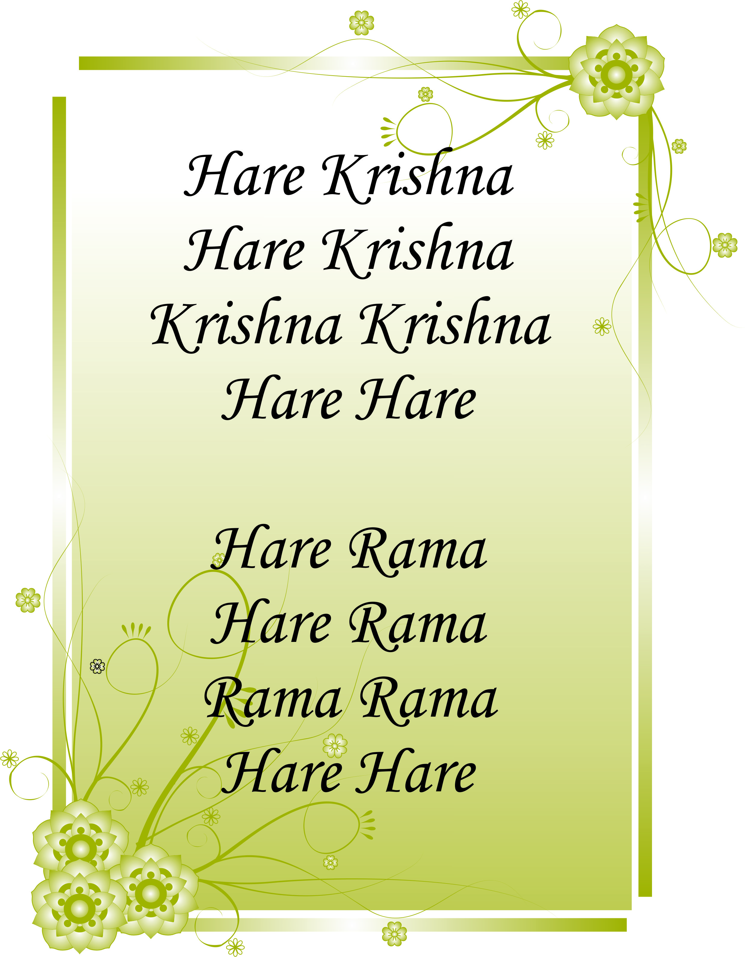 1 volta de japa, meditação mântrica, com o maha-mantra Hare Krishna 